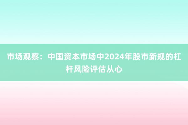 市场观察：中国资本市场中2024年股市新规的杠杆风险评估从心